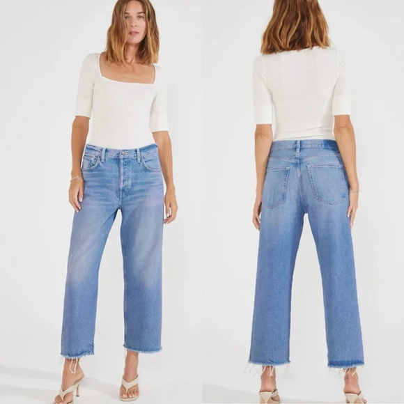 NWT ÉTICA Ethically Made Altin Sunset Cliff Purple Loose Fit Button Fly Jeans - Picture 1 of 16
